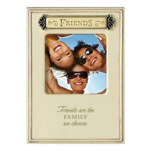 Grasslands Road Tan Ceramic Friends Mini Photo Frame Gift Keepsake, New in Box